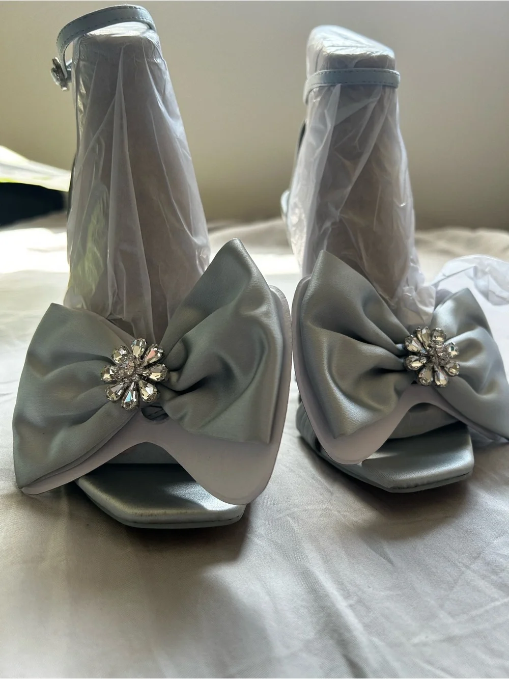 Sam Edelman Cape Blue Lexi Satin High Heel Sandals